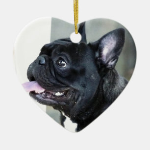French bulldog dog ceramic tree decoration