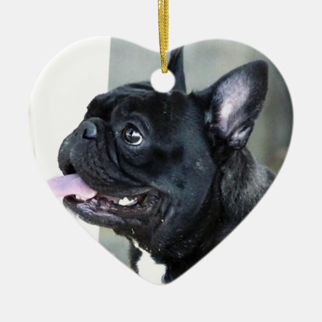 French bulldog dog ceramic tree decoration (Front)