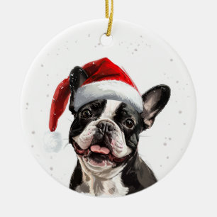 French Bulldog Dog Christmas Personalized Ceramic Tree Decoration