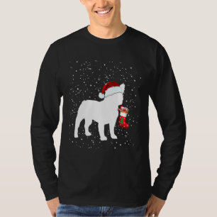 French Bulldog Dog Christmas Santa Hat T-Shirt