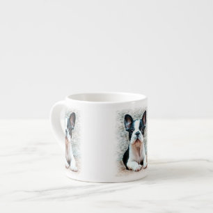 French bulldog dog espresso cup