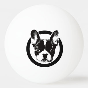 French Bulldog Dog Face Ping Pong Ball