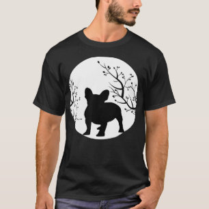 French Bulldog Dog Full Moon Howl Funny Frenchie L T-Shirt