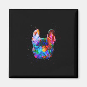 French Bulldog Dog Geometric Colour Splash Pop Art Magnet
