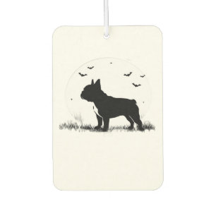 French Bulldog Dog � Halloween Moon Silhouette Ove Car Air Freshener