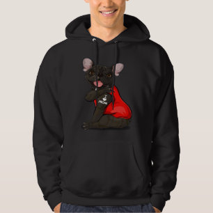 French bulldog Dog I Love Mom Tattoo French Bulldo Hoodie