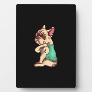 french bulldog dog i love mom tattoo lover gift plaque