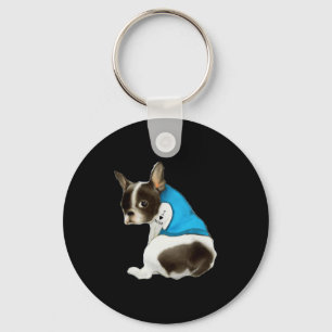 French-bulldog Dog I Love Mum Tattoo French-bulldo Key Ring