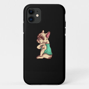 French Bulldog Dog I Love Mum Tattoo Lover Gift iPhone 11 Case