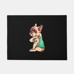 french bulldog dog i love mum tattoo lover gift doormat