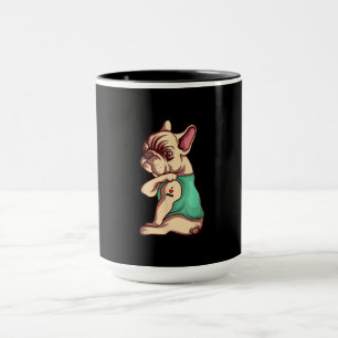 french bulldog dog i love mum tattoo lover gift mug