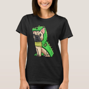 French Bulldog Dog In Crocodile Costume T-Shirt