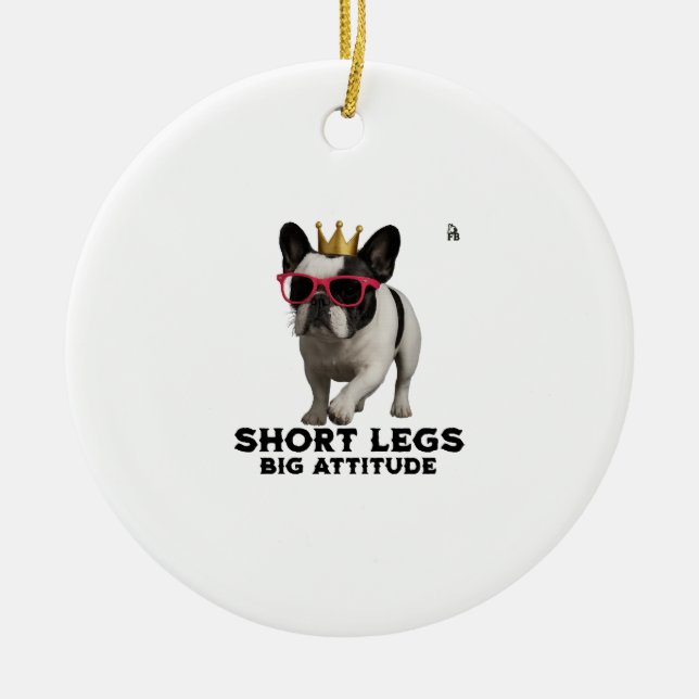 French Bulldog Dog Lovers Ceramic Tree Decoration (Front)