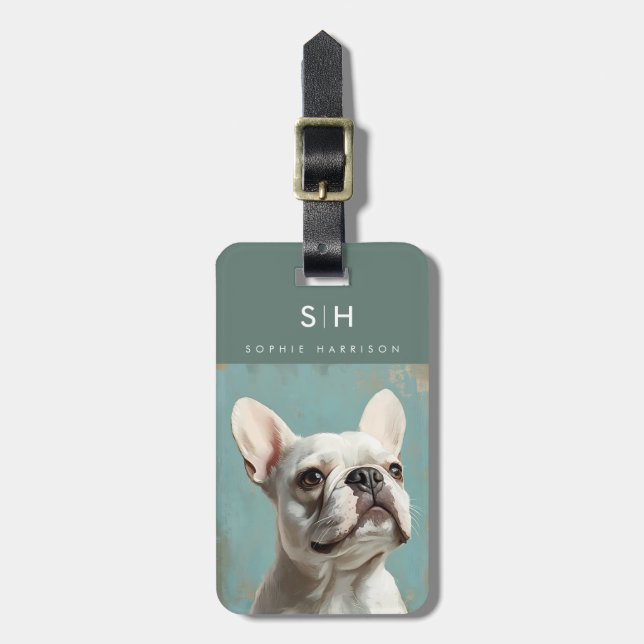 French Bulldog Dog Luggage Tags (Front Vertical)