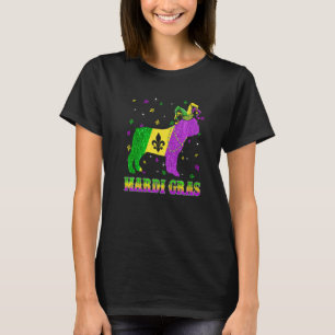 French Bulldog Dog Mardi Gras Carnival Jester Bead T-Shirt