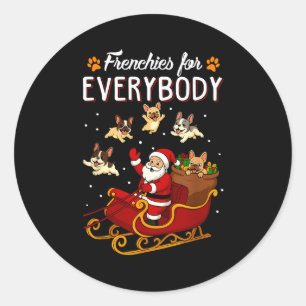 French Bulldog Dog Mom Men Women Kids Funny Christ Classic Round Sticker