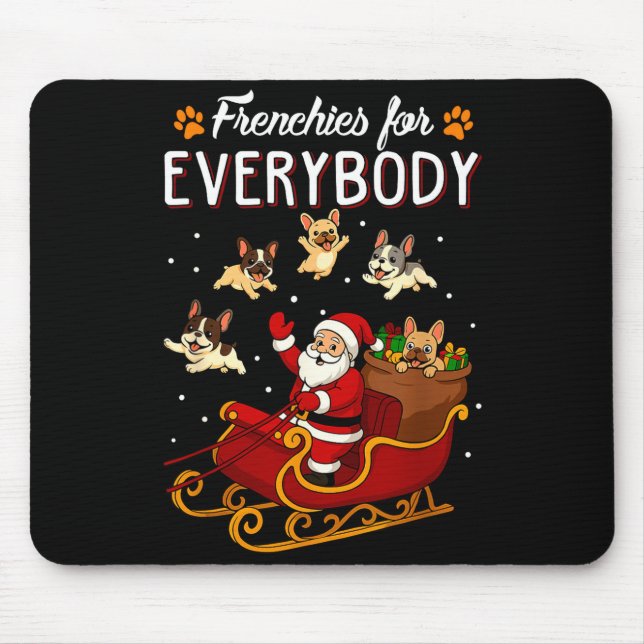 French Bulldog Dog Mom Men Women Kids Funny Christ Mouse Mat (Front)