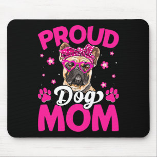French Bulldog Dog Mum Messy Bun Mother's Day  Mouse Mat