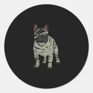 French Bulldog Dog Mummy Halloween Gift Classic Round Sticker