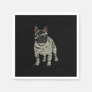 French Bulldog Dog Mummy Halloween Gift Napkin