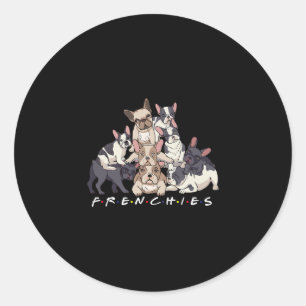 French Bulldog Dog Owner Women Men  Classic Round Sticker