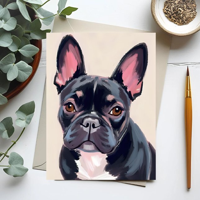 French Bulldog Dog Painting Postcard (Creator Uploaded)