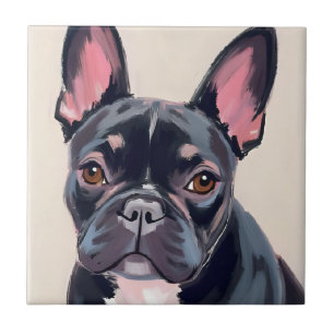 French Bulldog Dog Painting Tile