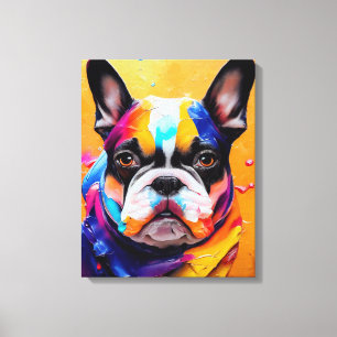 French Bulldog Dog Pet Cute Adorable Animal Compan Canvas Print