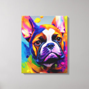 French Bulldog Dog Pet Cute Adorable Animal Compan Canvas Print