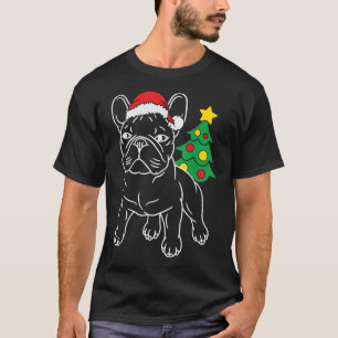 French Bulldog Dog Puppy Christmas Tree Xmas  T-Shirt