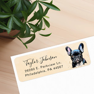 French Bulldog Dog Return Address Label