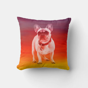 French Bulldog Dog Sitting On Beach Cushion