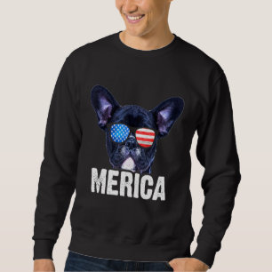 French Bulldog Dog Usa 4th July American Flag Sweatshirt