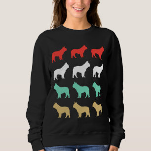 French Bulldog Dog Vintage Retro Style French Bull Sweatshirt