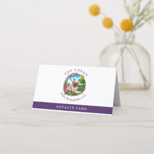 French Bulldog Dog Walker Custom Loyalty Card