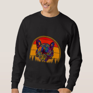 French Bulldog Dog Watercolor Colorful Sweatshirt