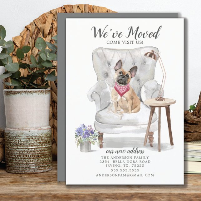 French Bulldog Dog We've Moved Moving Announcement (Creator Uploaded)