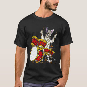 French Bulldog Drummer Percussion Dog Music Drums T-Shirt