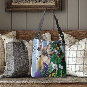 French Bulldog Dryad Fantasy Crossbody Bag