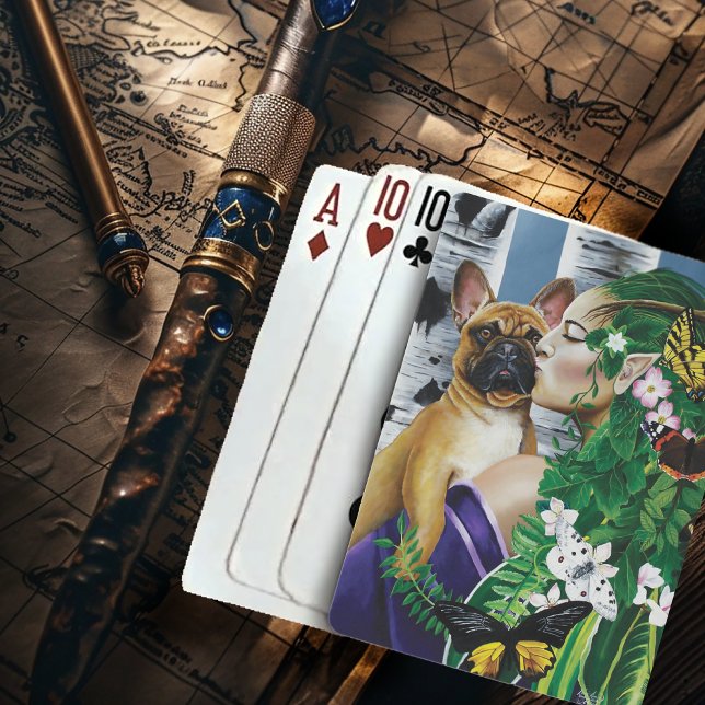 French Bulldog Dryad Fantasy Playing Cards (Creator Uploaded)