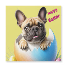 French Bulldog Easter Card