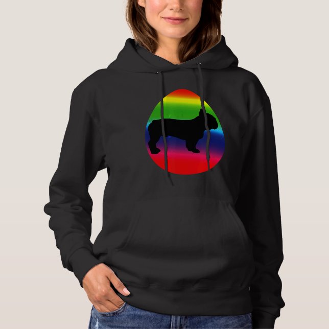 French Bulldog Easter Eggs Rainbow Easter Hoodie (Front)