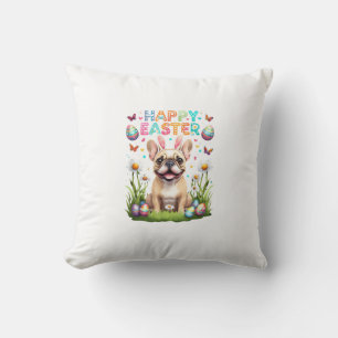 French Bulldog Easter Shirt Funny Frenchie Bunny T Cushion