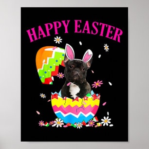 French Bulldog Egg Easter Day Dog Dad Dog Mum  Poster