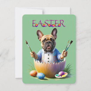 French Bulldog Egg Easter French Bulldog Card