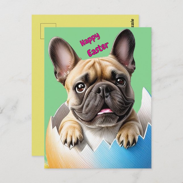 French Bulldog Egg Easter French Bulldog Postcard (Front/Back)