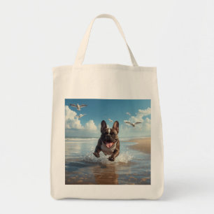 French Bulldog Elegant Grocery Tote Bag