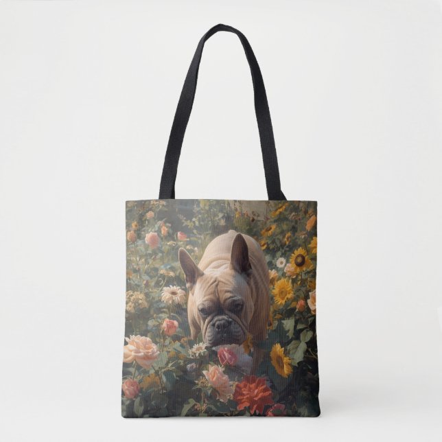 French Bulldog Elegant Shoulder Tote Bag (Front)