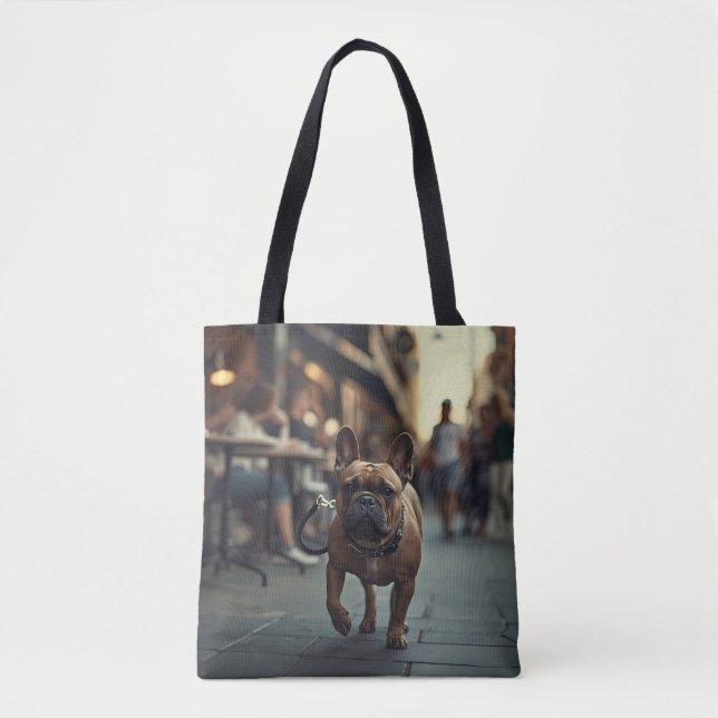 French Bulldog Elegant Shoulder Tote Bag (Front)