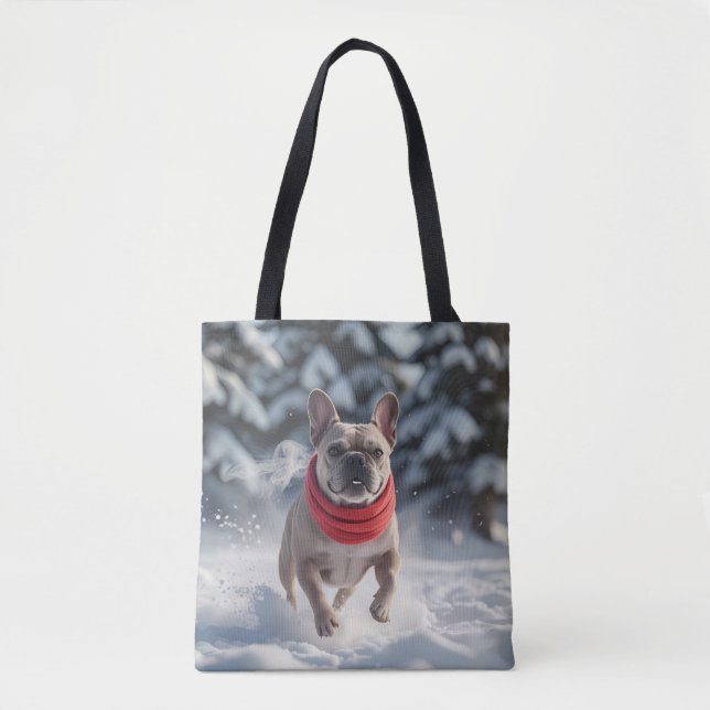 French Bulldog Elegant Shoulder Tote Bag (Front)